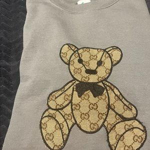 Designer inspired teddy bear sweatshirt
